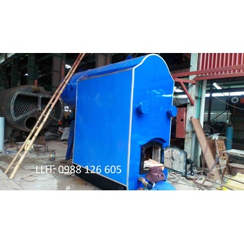 Lò hơi đốt than củi công suất 750kg/h kiểu nằm -0988126605