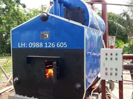 Nồi hơi đốt than củi công suất 1.5 tấn (1500kg/h)-0988126605