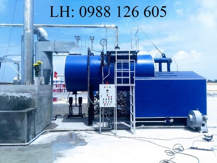 Lò hơi đốt than củi công suất 2 tấn (2000kg/h)-0988126605