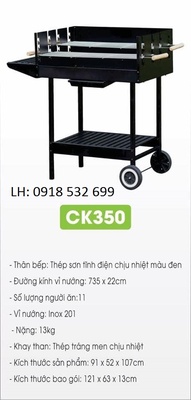 Bếp nướng than hoa không khói CK350 Z117 sản xuất