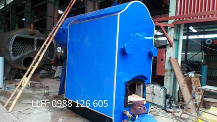 Lò hơi đốt than củi công suất 750kg/h kiểu nằm -0988126605